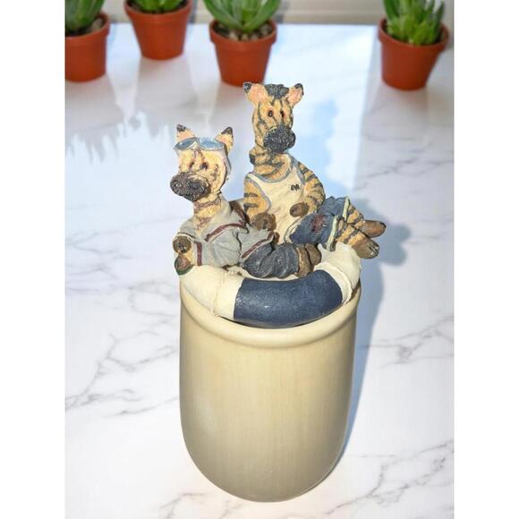 Boyds Bears Collection Figurine Zeke & Zenobia's Treasure Jar 4006 Zebra - Picture 1 of 7